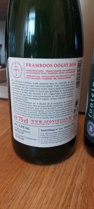3 Fonteinen - Zenne en Frontera 2018-2019, Framboos 2017,, Collections