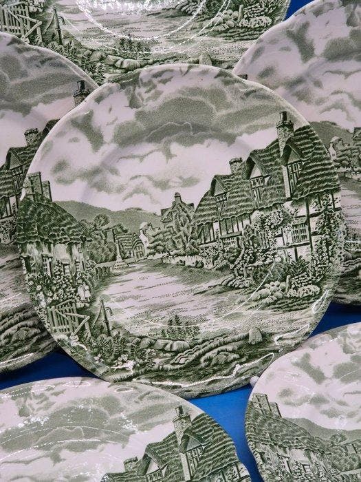 Johnson Bros – Olde English Countryside – 6 Speiseteller, Antiquités & Art, Antiquités | Meubles | Tables