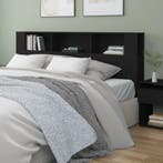 vidaXL Hoofdbordkast 200x18,5x104,5 cm zwart, Huis en Inrichting, Slaapkamer | Bedden, Verzenden, Nieuw