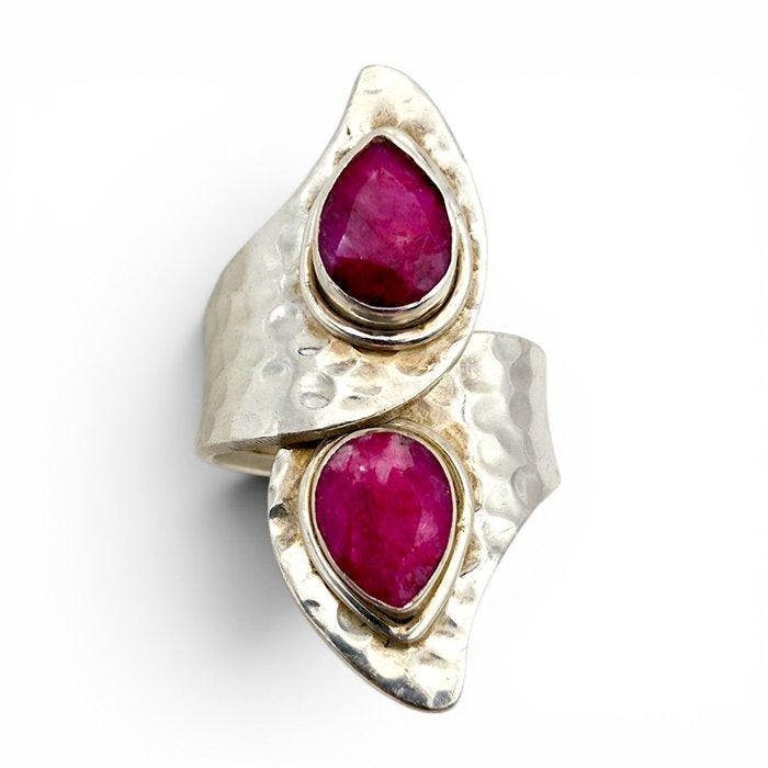 Zonder minimumprijs - Ring Zilver - Ruby, Bijoux, Sacs & Beauté, Bagues