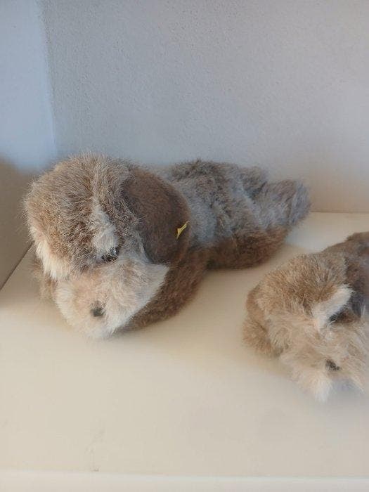 2 honden van Steiff - Pop - Duitsland, Antiek en Kunst, Antiek | Speelgoed