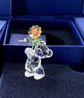 Swarovski - Statuette, Kris Bear - A sunflower for you -