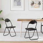 vidaXL Inklapbare stoel 2 pcs Zwart 48 x 43,5 x 81 cm, Verzenden, Nieuw