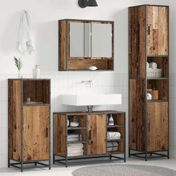 vidaXL Badkamermeubel Set Oud Hout 35 x 37,5 x 188,5 cm, Verzenden, Nieuw