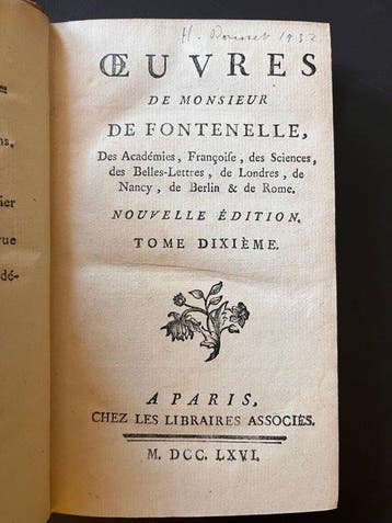 Fontenelle; David Hume; Sainte-Beuve; Tronçon et autres - 12, Antiek en Kunst