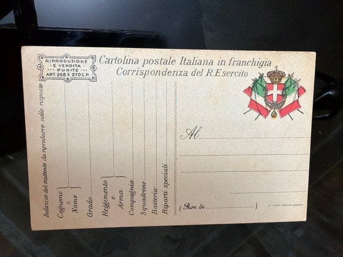 Italië - Loting van militaire ansichtkaarten 1900-1930,, Verzamelen, Postkaarten | Buitenland