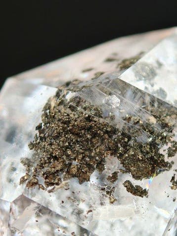 Zeldzame Herkimer-diamantkwarts met twee eindpunten en