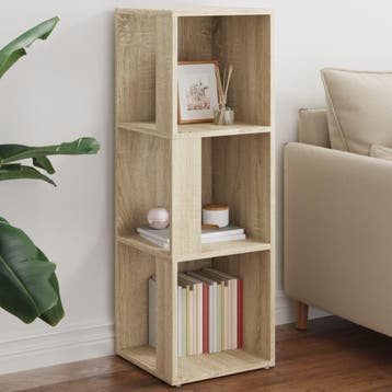 vidaXL Hoekkast 33x33x100 cm spaanplaat sonoma eikenkleurig, Huis en Inrichting, Verzenden, Nieuw
