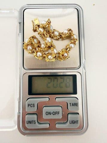 Armband - 18 karaat Geel goud Parel, Nieuw