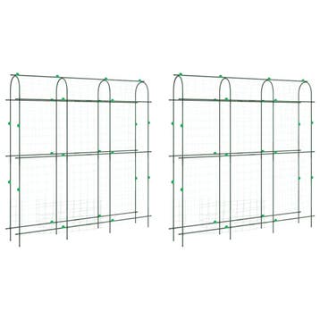 vidaXL Plantenklimrekken 2 st U-frame staal, Verzenden, Nieuw