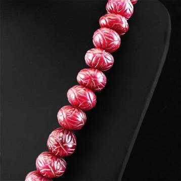 Zeer mooie ketting, handgemaakt, met ronde, vlakgesneden
