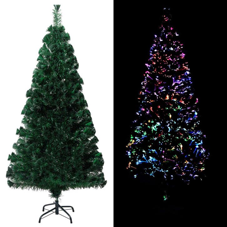 vidaXL Kunstkerstboom met standaard 120 cm glasvezel groen, Divers, Noël, Envoi