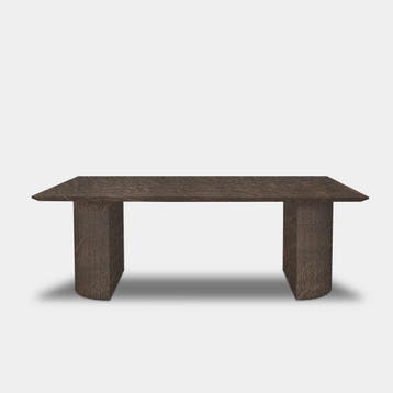 Tafel Rechthoekig Eikenhout  Half Rond  160x90, Huis en Inrichting, Nieuw