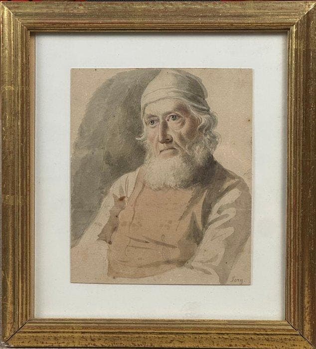 Gabriel Lory I (1763-1840) - Studio di testa per, Antiek en Kunst, Kunst | Schilderijen | Klassiek