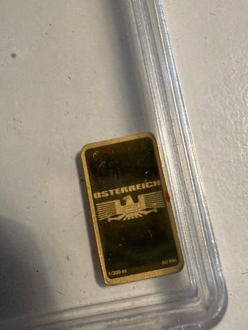 Oostenrijk. Gold bar Bergisel Schanze, 1/200 Oz (.999)