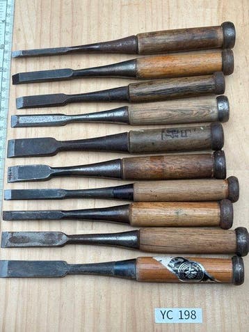 Japanse houtbewerkingsbeitelset YC198 – Traditionele