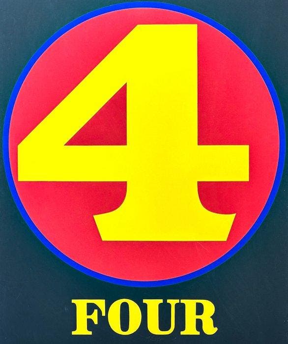 Robert Indiana (1928-2018) - Four · Number Series, Antiek en Kunst, Kunst | Schilderijen | Modern