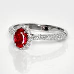 Sans prix de réserve - Bague - 18 carats Or blanc, GIA 0,94