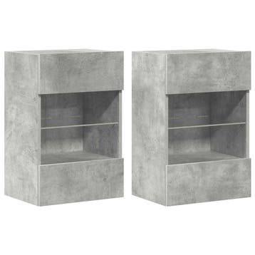 Tv-wanden LED-grijs | Tweede kansje | OP = OP (tv-meubel), Minder dan 50 cm, Verzenden, Nieuw, Minder dan 100 cm