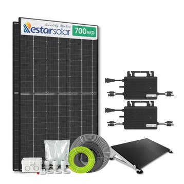 Zonnepanelen pakket voor platdak - 1.4 kW - 2x 700, Doe-het-zelf en Bouw, Ophalen of Verzenden, Nieuw