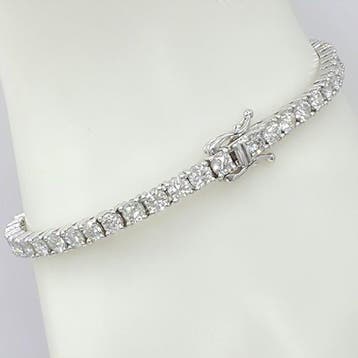 Tennis armband - 18 karaat Witgoud - 7.00ct. tw. Diamant