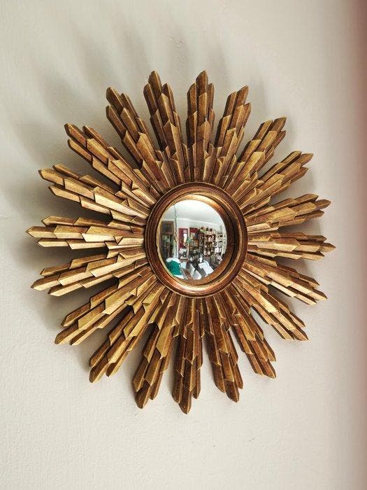 Miroir mural- Œil de la Sorcière / Butler / Sunburst -, Antiquités & Art, Curiosités & Brocante
