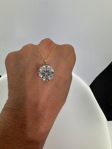 Halsketting - 14 karaat Geel goud - 8.00ct. tw. Diamant, Nieuw