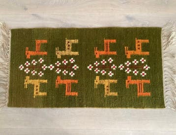 Wandtapijt - 114 cm - 50 cm - Wollen Kelim