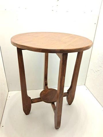 Art-Deco - 60 cm hoog 5,1 kg - Bijzettafel - Eik -