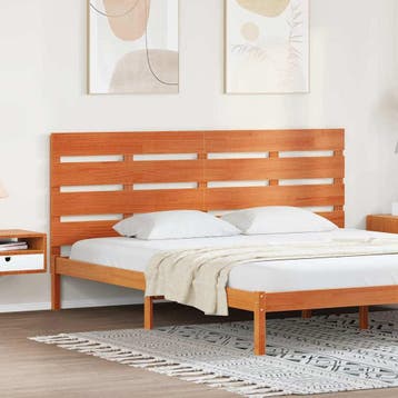 vidaXL Hoofdbord Wasbruin 200,5 x 3 x 80 cm Massief, Verzenden