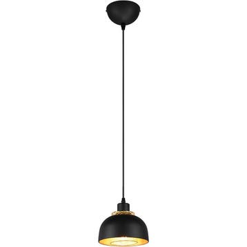 Zwarte LED Hanglamp Trion Palmo - Mat Zwart Aluminium, E27,, Huis en Inrichting, Lampen | Hanglampen, Verzenden, Nieuw