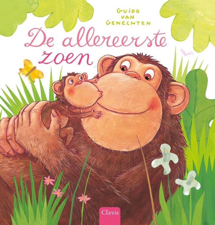 De allereerste zoen (9789044850208, Guido Van Genechten), Antiquités & Art, Antiquités | Livres & Manuscrits, Envoi