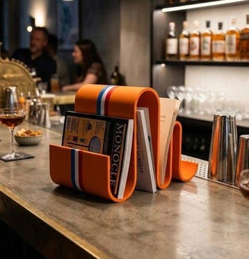 Porte-revues - Biopolymère - Oranje présentoir à journaux