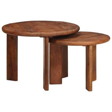 Nest Koffietafels Honingbruin - Chic en stijlvol wonen me..., Gebruikt, 50 tot 100 cm, Verzenden, Rond