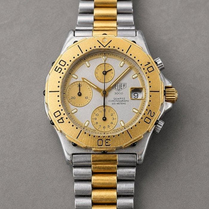 Heuer - 3000 chrono rare - Zonder minimumprijs - 234.206 -, Handtassen en Accessoires, Horloges | Antiek