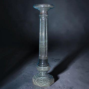 Antiek Kolom - Marmo Verde Serpentino Alpi - 1850-1900