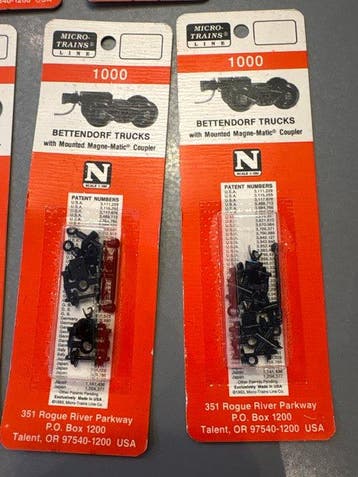 Micro-Trains Line N - 1000 - Model treinbevestiging (4) -, Hobby en Vrije tijd, Modeltreinen | N-Spoor, Nieuw