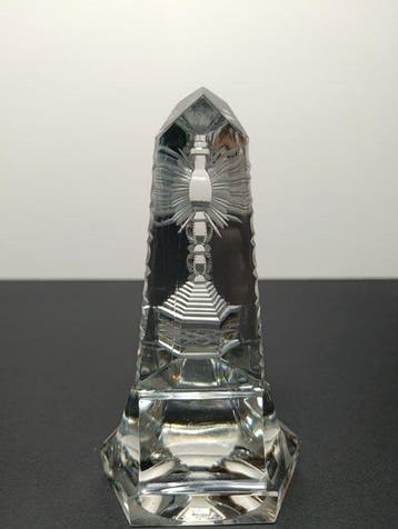 Val Saint Lambert - sculptuur, Prisme Holographique - Circa, Antiek en Kunst