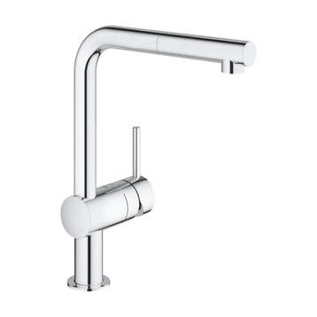 GROHE Minta keukenkraan uittrekbare uitloop, 360°, chroom, Ophalen of Verzenden, Nieuw