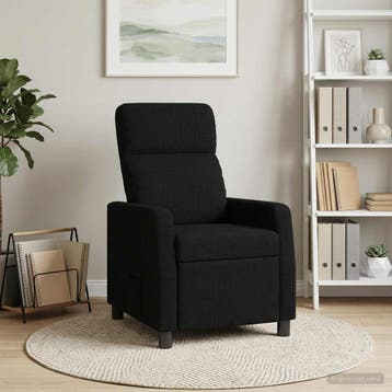 vidaXL Recliner Zwart Stof, Verzenden, Nieuw