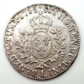 Frankrijk. Louis XVI (1774-1792). Ecu 1785-L, Bayonne