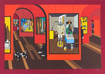 Ugo Nespolo (1941) - Esposizione Metafisica