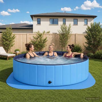 vidaXL Zwemgrondmat 36 st Ø 350 cm Rond EVA Schuim Blauw, Tuin en Terras, Verzenden, Nieuw