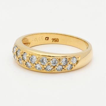 Bague - 18 carats Or jaune Diamant (Naturelle), Bijoux, Sacs & Beauté, Bagues