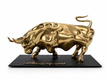 sculptuur, Aurum Bull – Inspired by Lamborghini - 10 cm -