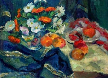 Nuria Bartés Abella (1940) - Naturaleza muerta con flores y