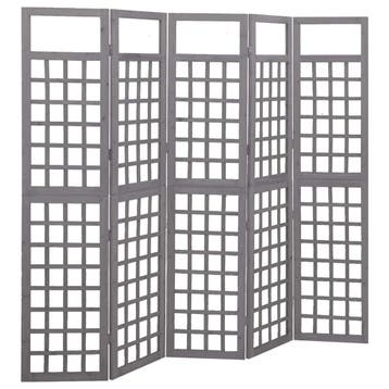 vidaXL Kamerscherm/trellis met 5 panelen 201,5x180 cm, Verzenden, Nieuw