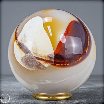 Zeldzame natuurlijke topkwaliteit mookaïet Sphere- 1071.71 g