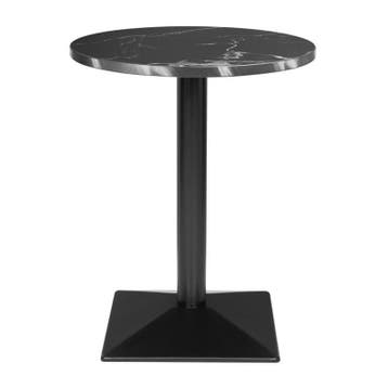 Tafel | Kunststof/Staal | Marmerlook Blad | Zwart Frame |, Verzenden