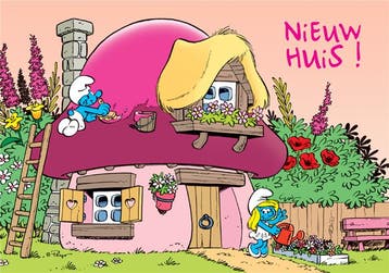 De Smurfen Nieuw Huis Postkaart, Verzamelen, Ophalen of Verzenden, Nieuw